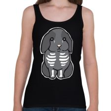 PRINTFASHION csontváz nyuszi - Női atléta - Fekete női trikó