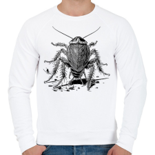 PRINTFASHION Csótány rajz - Férfi pulóver - Fehér férfi pulóver, kardigán