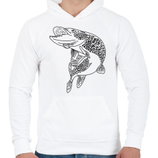 PRINTFASHION csuka - Férfi kapucnis pulóver - Fehér