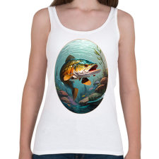 PRINTFASHION Csuka - Női atléta - Fehér női trikó