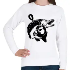 PRINTFASHION csuka - Női pulóver - Fehér női pulóver, kardigán