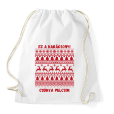 PRINTFASHION csúnya pulcsi - Sportzsák, Tornazsák - Fehér tornazsák