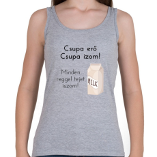 PRINTFASHION csupa erő csupa izom - Női atléta - Sport szürke