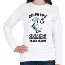PRINTFASHION CSUPA ERŐ CSUPA IZOM - Női pulóver - Fehér női pulóver, kardigán