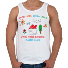 PRINTFASHION Csupa szív, csupa lélek - Óvó néni - Férfi atléta - Fehér atléta, trikó
