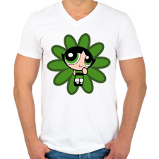 PRINTFASHION Csuporka - Férfi V-nyakú póló - Fehér férfi póló