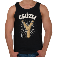 PRINTFASHION CSÚZLI - Férfi atléta - Fekete atléta, trikó