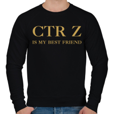 PRINTFASHION CTR+Z is my best friend - Férfi pulóver - Fekete férfi pulóver, kardigán