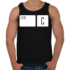 PRINTFASHION Ctrl + C - Férfi atléta - Fekete atléta, trikó