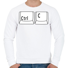 PRINTFASHION Ctrl C - Férfi pulóver - Fehér