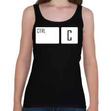 PRINTFASHION Ctrl + C - Női atléta - Fekete női trikó