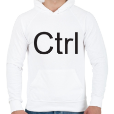 PRINTFASHION CTRL - Férfi kapucnis pulóver - Fehér férfi pulóver, kardigán