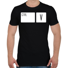 PRINTFASHION Ctrl + V - Férfi póló - Fekete férfi póló