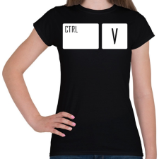 PRINTFASHION Ctrl + V - Női póló - Fekete női póló
