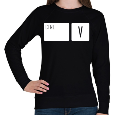 PRINTFASHION Ctrl + V - Női pulóver - Fekete
