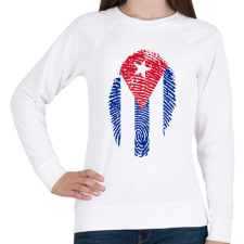 PRINTFASHION cuba - Női pulóver - Fehér női pulóver, kardigán