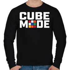 PRINTFASHION Cube mode - Férfi pulóver - Fekete férfi pulóver, kardigán