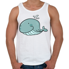 PRINTFASHION Cuki bálna - Férfi atléta - Fehér atléta, trikó