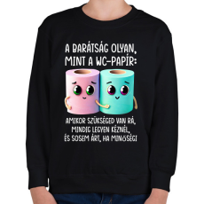 PRINTFASHION Cuki Barátok - Gyerek pulóver - Fekete