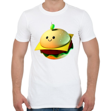 PRINTFASHION Cuki burger - Férfi póló - Fehér férfi póló