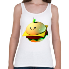 PRINTFASHION Cuki burger - Női atléta - Fehér női trikó