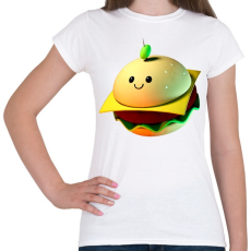 PRINTFASHION Cuki burger - Női póló - Fehér