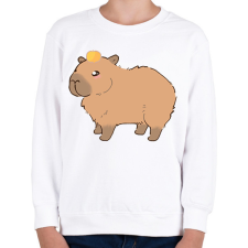 PRINTFASHION Cuki caybara - Gyerek pulóver - Fehér gyerek pulóver, kardigán