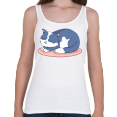 PRINTFASHION Cuki cica - Női atléta - Fehér