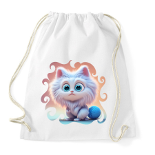 PRINTFASHION Cuki cica - Sportzsák, Tornazsák - Fehér tornazsák
