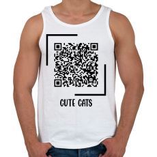 PRINTFASHION Cuki cicák - Férfi atléta - Fehér