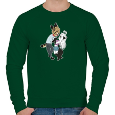 PRINTFASHION Cuki cicák - Férfi pulóver - Sötétzöld férfi pulóver, kardigán