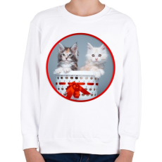 PRINTFASHION Cuki cicák - Gyerek pulóver - Fehér