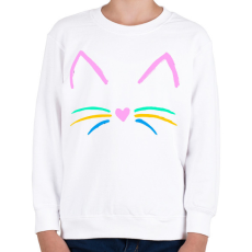 PRINTFASHION Cuki cicus - Gyerek pulóver - Fehér