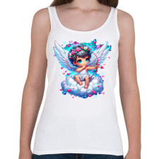 PRINTFASHION Cuki Cupido - Női atléta - Fehér női trikó