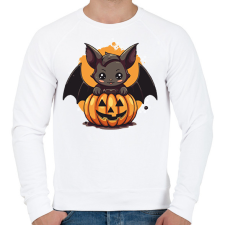 PRINTFASHION Cuki denevér tökkel - Férfi pulóver - Fehér férfi pulóver, kardigán