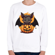 PRINTFASHION Cuki denevér tökkel - Gyerek pulóver - Fehér