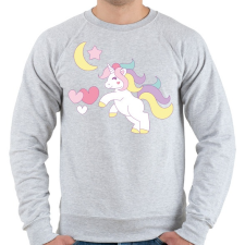 PRINTFASHION Cuki egyszarvú - Férfi pulóver - Sport szürke férfi pulóver, kardigán