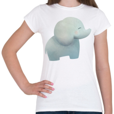 PRINTFASHION Cuki elefánt - Női póló - Fehér