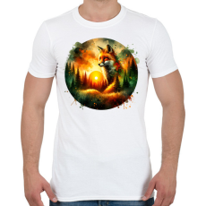 PRINTFASHION Cuki erdei róka - Férfi póló - Fehér