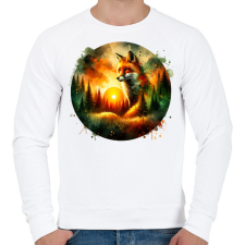PRINTFASHION Cuki erdei róka - Férfi pulóver - Fehér férfi pulóver, kardigán