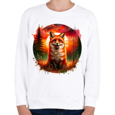 PRINTFASHION Cuki erdei róka - Gyerek pulóver - Fehér gyerek pulóver, kardigán