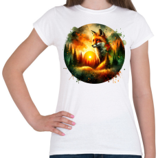 PRINTFASHION Cuki erdei róka - Női póló - Fehér