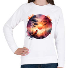 PRINTFASHION Cuki erdei róka - Női pulóver - Fehér