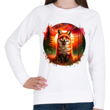 PRINTFASHION Cuki erdei róka - Női pulóver - Fehér női pulóver, kardigán