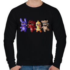 PRINTFASHION Cuki fnaf karakterek - Férfi pulóver - Fekete
