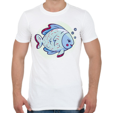 PRINTFASHION Cuki hal - Férfi póló - Fehér