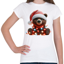 PRINTFASHION Cuki karácsonyi maci - Női póló - Fehér női póló