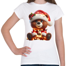 PRINTFASHION Cuki karácsonyi maci - Női póló - Fehér