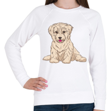 PRINTFASHION Cuki kutya - Női pulóver - Fehér
