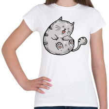 PRINTFASHION Cuki macska - Női póló - Fehér női póló